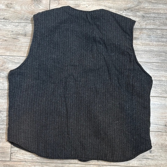 Woolrich Men's Black Wool Vest Size XL - Picture 5 of 7
